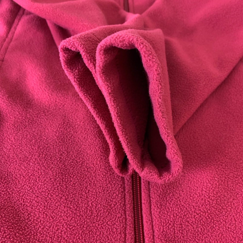 Natural Reflections Raspberry Red Fleece Zip Up Jacket Medium - Picture 7 of 11